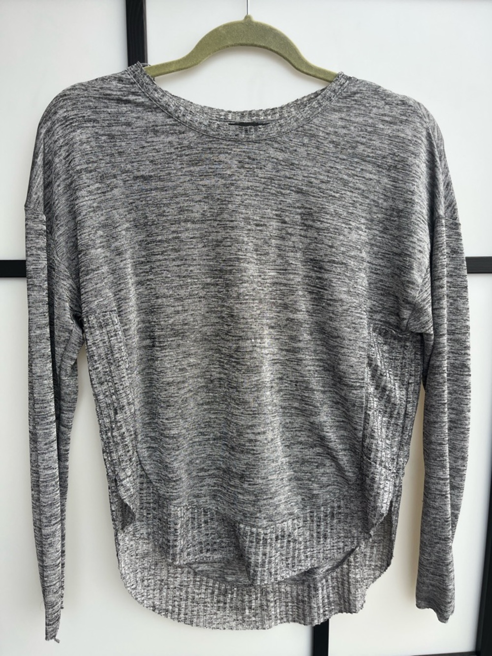 Zara Gray Marled Long Sleeve Top